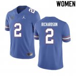 Women's Florida Gators #2 Anthony Richardson NCAA Nike Blue Authentic Stitched College Football Jersey HSJ8262IR